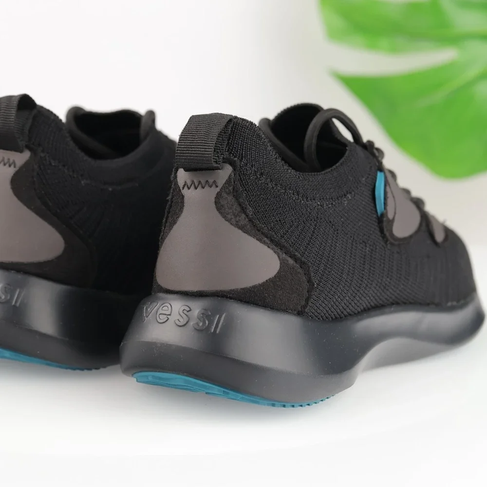 Vessi Womens Everyday Move Sneaker Size 5 Waterproof Black Lace Up Comfort Shoes